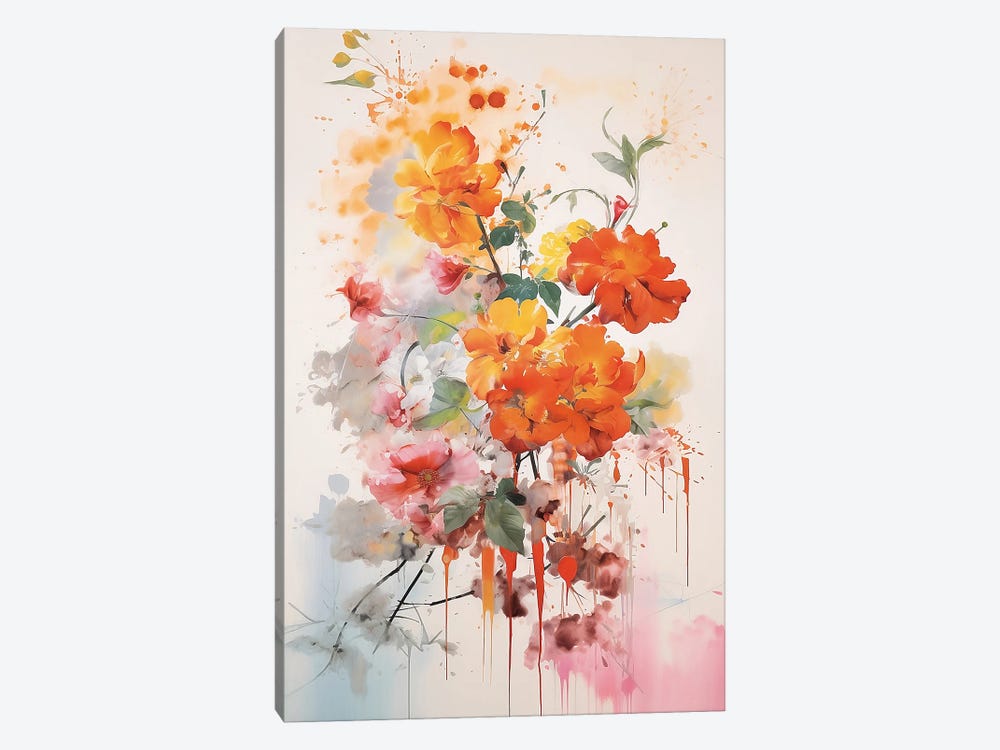 Flower Arrangement I by Caroline Wendelin 1-piece Canvas Art Print