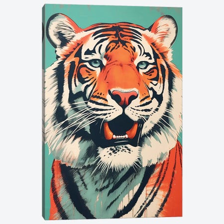 Tiger Gaze Canvas Print #CWD191} by Caroline Wendelin Canvas Artwork