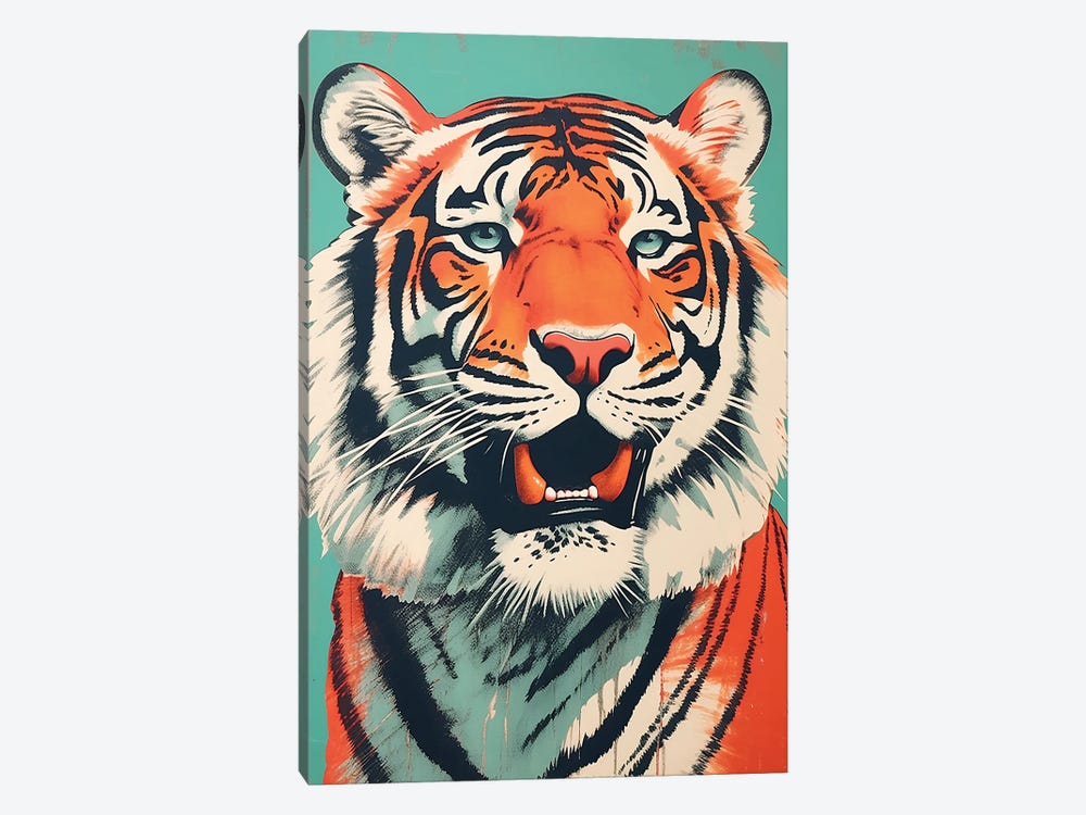 Tiger Gaze by Caroline Wendelin 1-piece Canvas Art