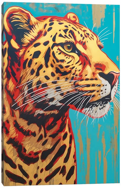 Feline Gaze Canvas Art Print - Jaguar Art