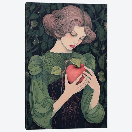 Apple Canvas Print #CWD203} by Caroline Wendelin Canvas Artwork