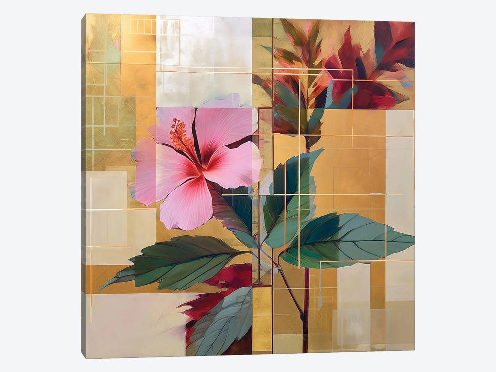 Hibiscus by Caroline Wendelin 1-piece Canvas Wall Art