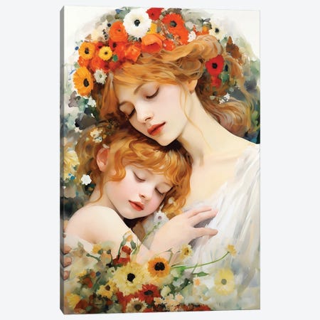 Mothers Love Canvas Print #CWD218} by Caroline Wendelin Canvas Art Print