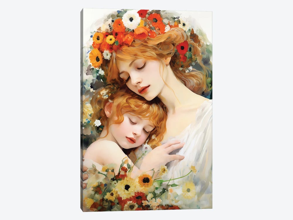 Mothers Love by Caroline Wendelin 1-piece Canvas Art Print