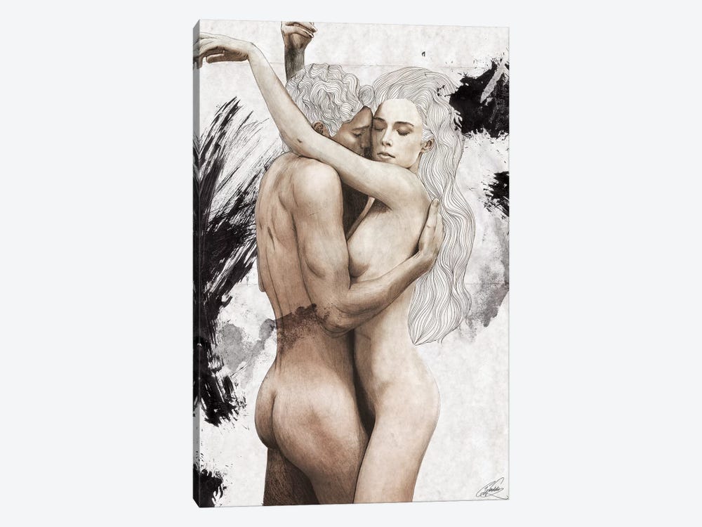 Embrace by Caroline Wendelin 1-piece Canvas Art Print