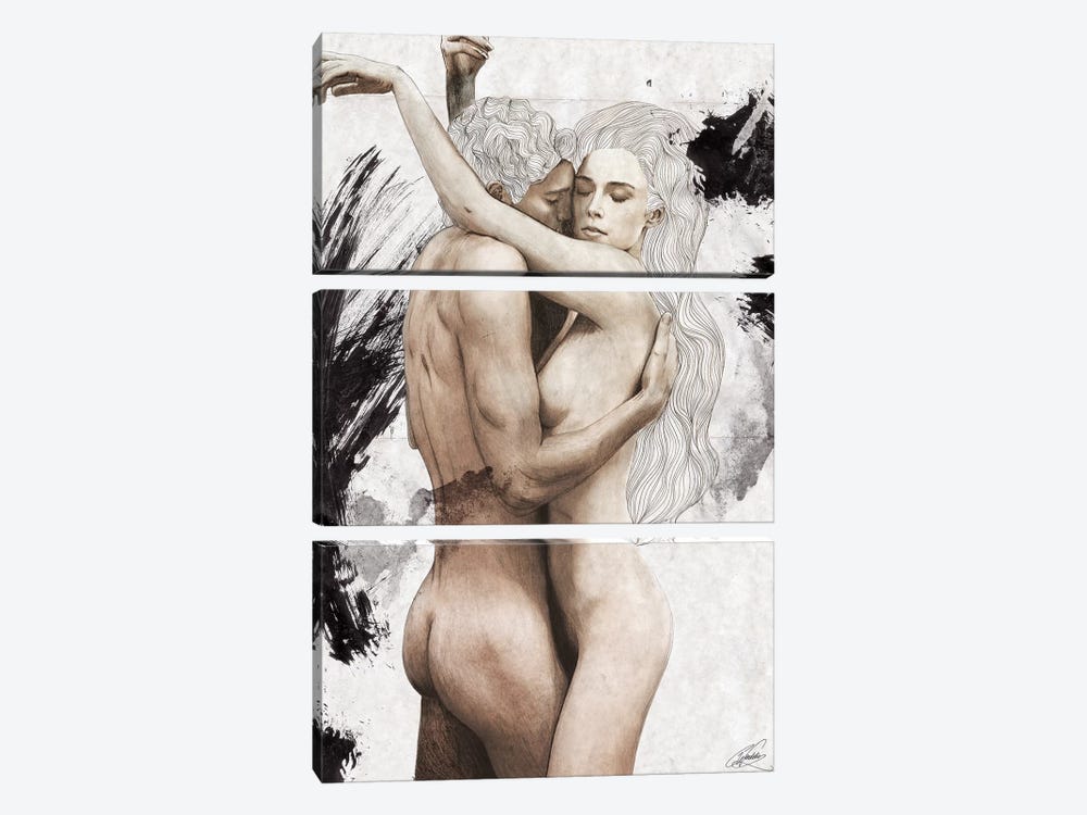 Embrace by Caroline Wendelin 3-piece Canvas Art Print