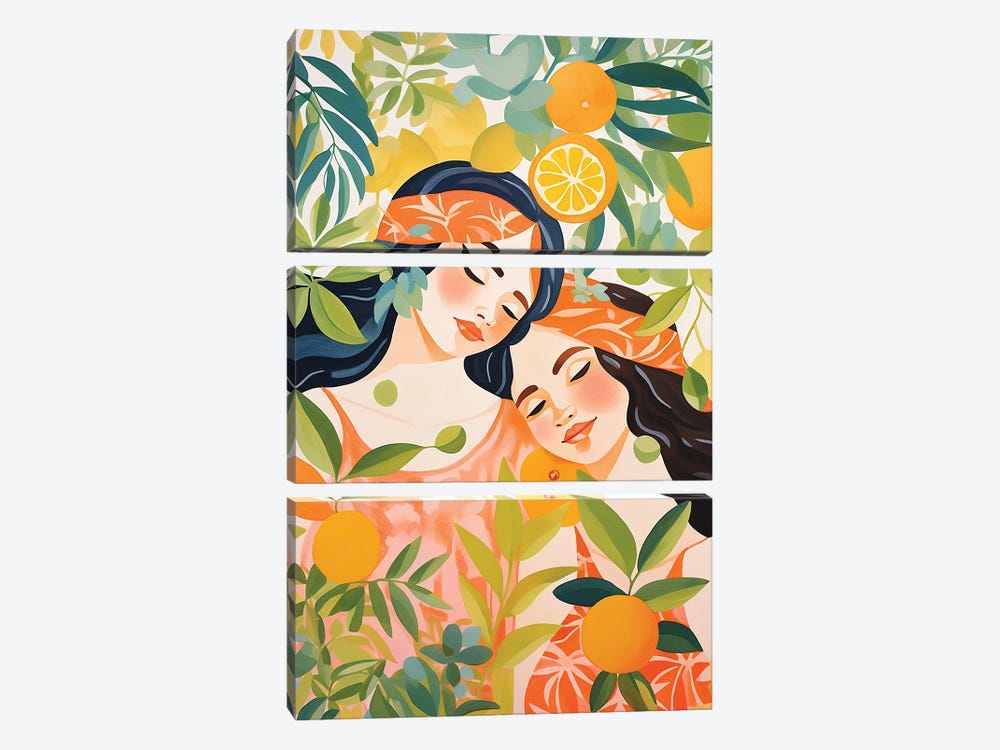 Orangerie by Caroline Wendelin 3-piece Canvas Art