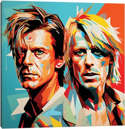 David Bowie And Iggy Pop Canvas Art Print - Caroline Wendelin