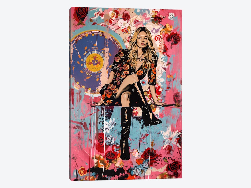 Roses And Boots by Caroline Wendelin 1-piece Art Print