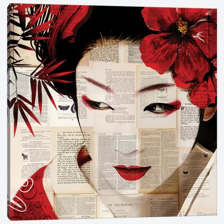 Geisha II Canvas Print #CWD25} by Caroline Wendelin Canvas Art