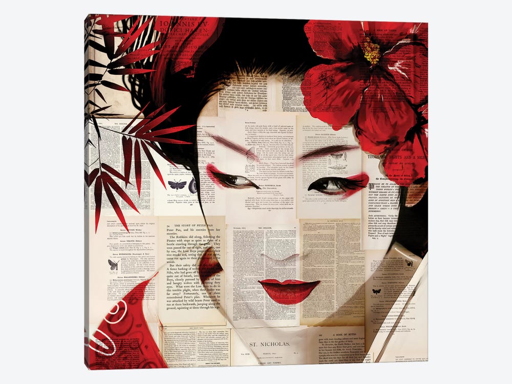 Geisha II by Caroline Wendelin 1-piece Canvas Print