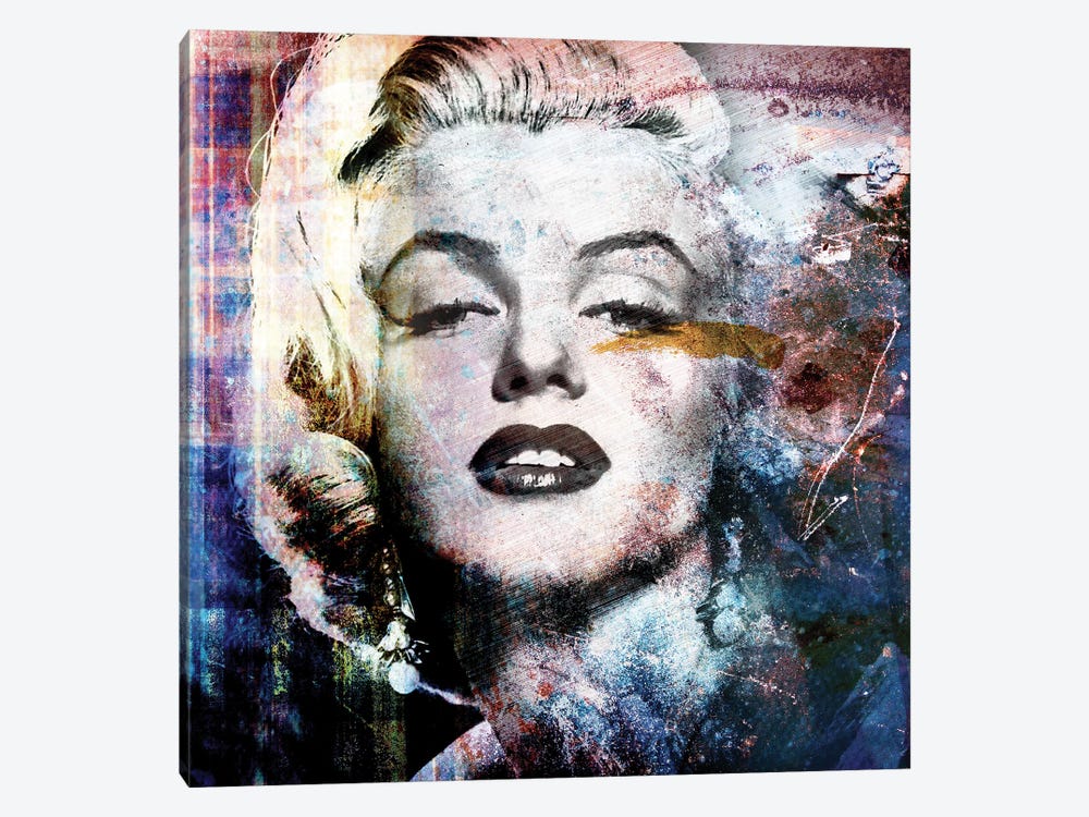 Grunge Marilyn by Caroline Wendelin 1-piece Canvas Wall Art