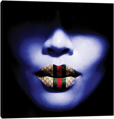 Gucci Lips Canvas Art Print - Multimedia Portraits