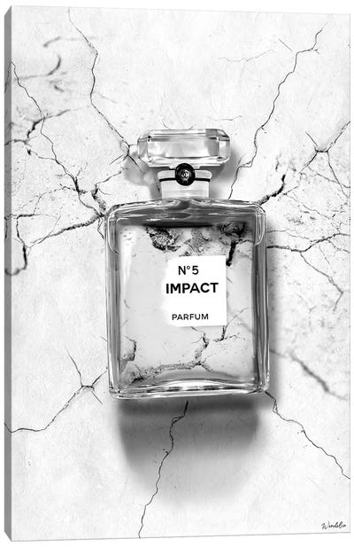 Impact No 5 Canvas Art Print - Perfume Bottle Art