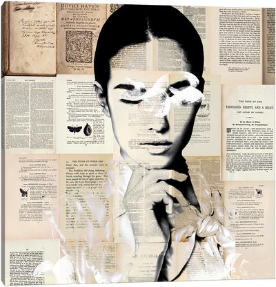Paper Girl Canvas Art Print - Caroline Wendelin