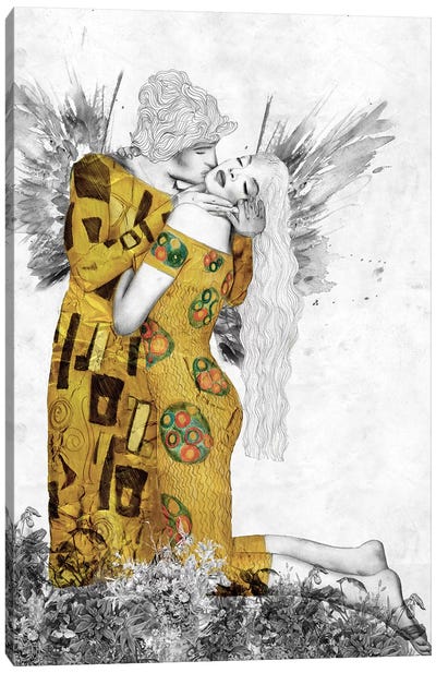 The Kiss-Homage To Klimt Canvas Art Print - Octopus Art