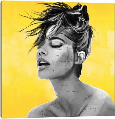 Yellow Canvas Art Print - Multimedia Portraits