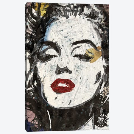 Marilyn Monroe's Kiss Canvas Print #CWD72} by Caroline Wendelin Canvas Wall Art