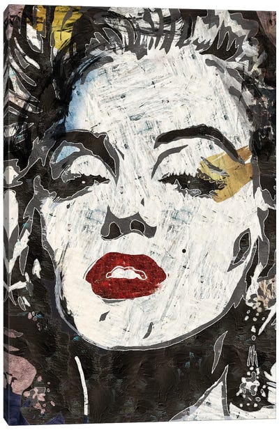 Marilyn Monroe's Kiss Canvas Art Print