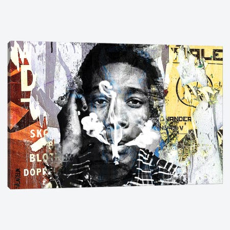 Wiz Khalifa Canvas Print #CWD74} by Caroline Wendelin Art Print
