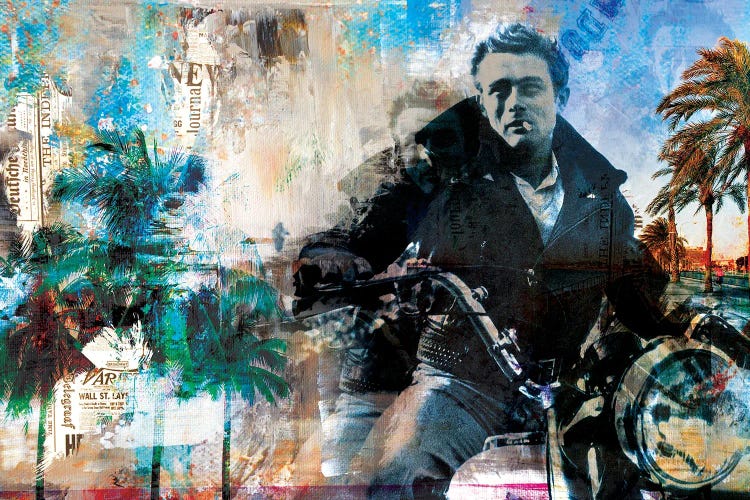 James Dean Sunset by Caroline Wendelin wall art