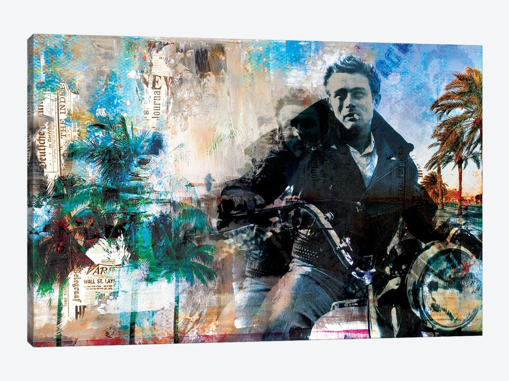 James Dean Sunset by Caroline Wendelin 1-piece Canvas Art