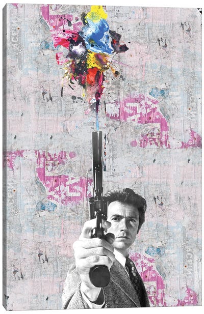 Clint Eastwood Canvas Art Print - Caroline Wendelin