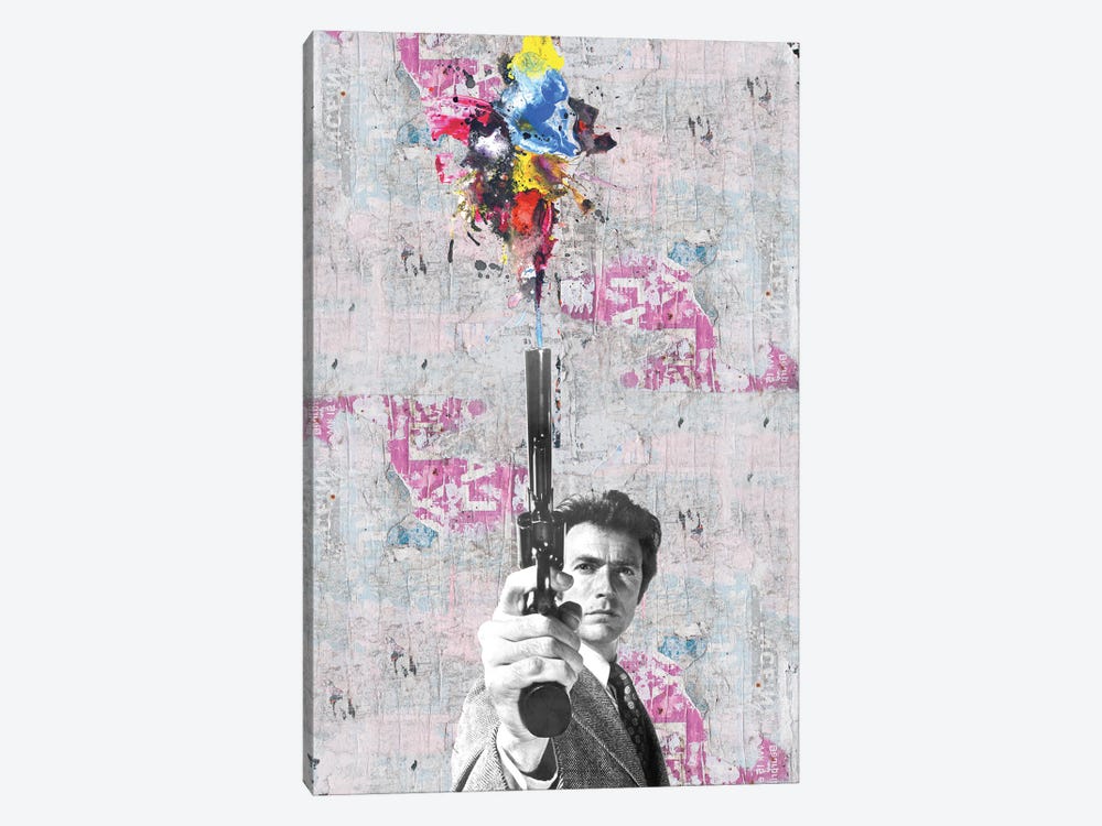 Clint Eastwood by Caroline Wendelin 1-piece Canvas Wall Art