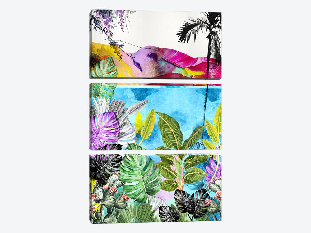 Tropical World by Caroline Wendelin 3-piece Canvas Print
