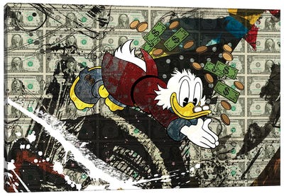 Scrooge Mcduck Canvas Art Print - Duck Art