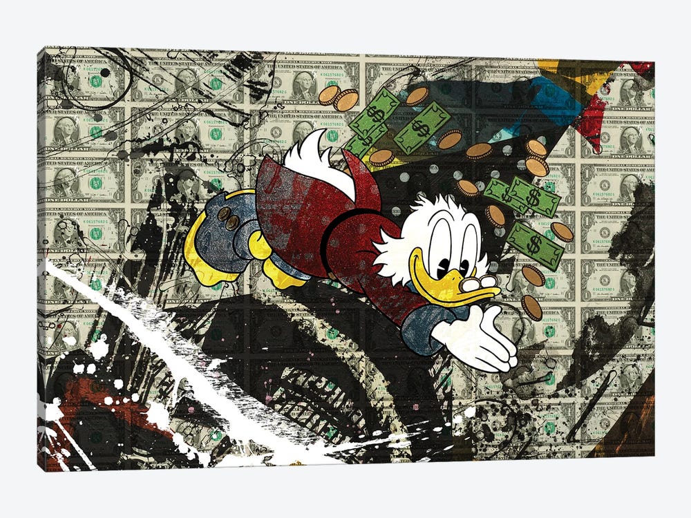 Scrooge Mcduck by Caroline Wendelin 1-piece Canvas Print