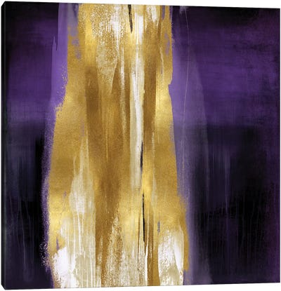 Free Fall Purple with Gold I Canvas Art Print