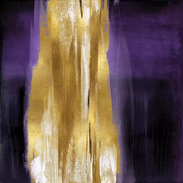 Christine Wright: Free Fall Purple with Gold I by Christine Wright