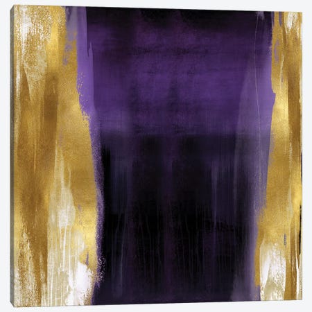 Free Fall Purple with Gold II Canvas Print #CWG12} by Christine Wright Canvas Art Print