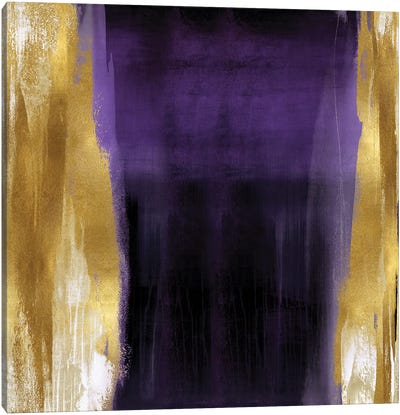 Free Fall Purple with Gold II Canvas Art Print