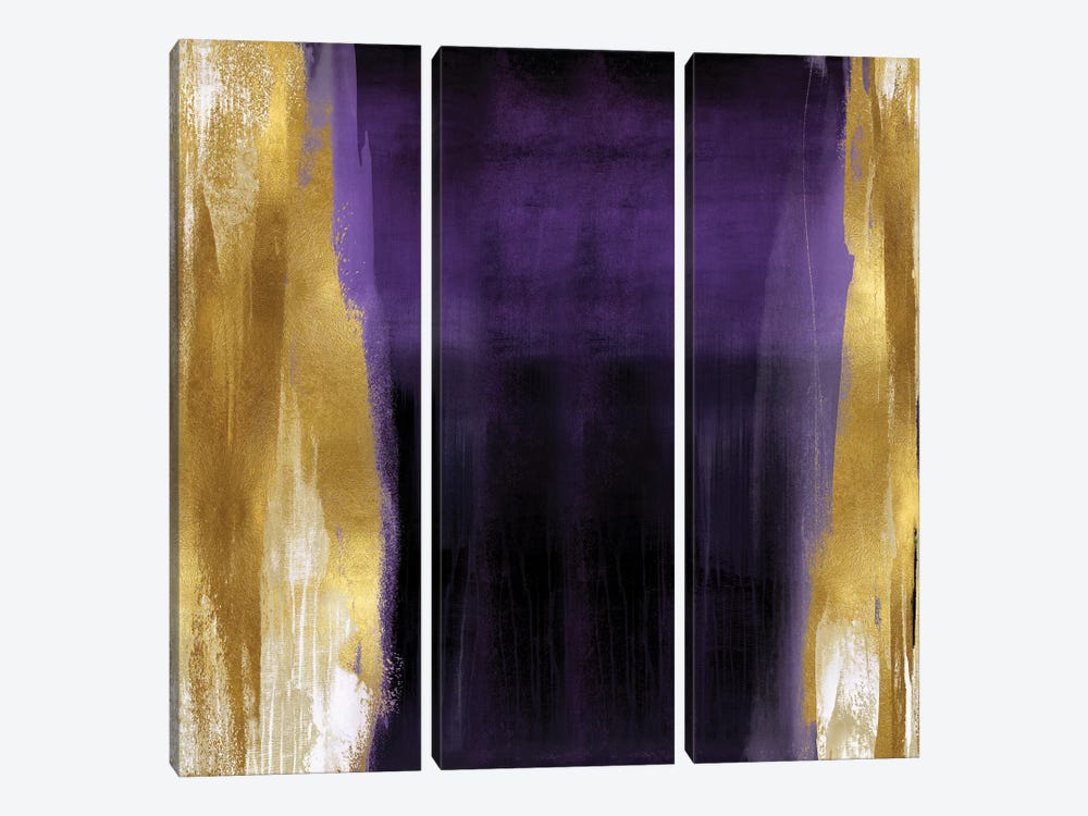 Free Fall Purple with Gold II by Christine Wright 3-piece Art Print