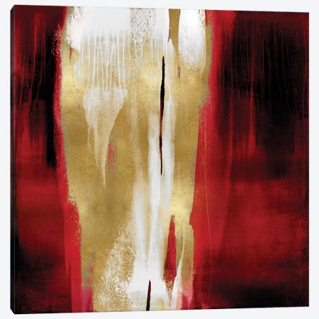 Free Fall Red with Gold I Canvas Print #CWG13} by Christine Wright Canvas Print