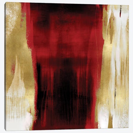 Free Fall Red with Gold II Canvas Print #CWG14} by Christine Wright Canvas Art