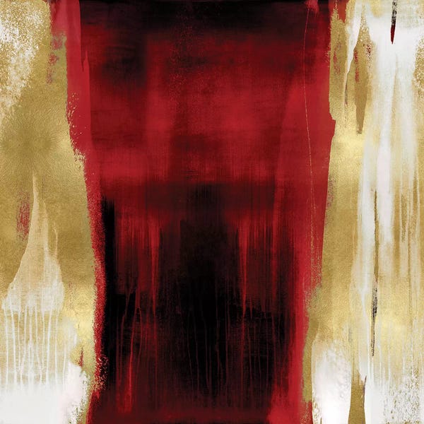Christine Wright: Free Fall Red with Gold II by Christine Wright