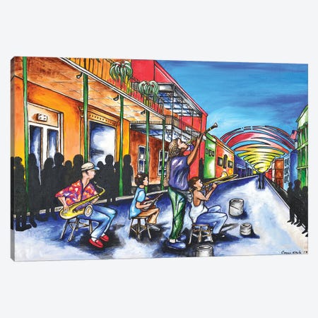 NOLA Jazz Canvas Print #CWH10} by Carrie White Canvas Wall Art
