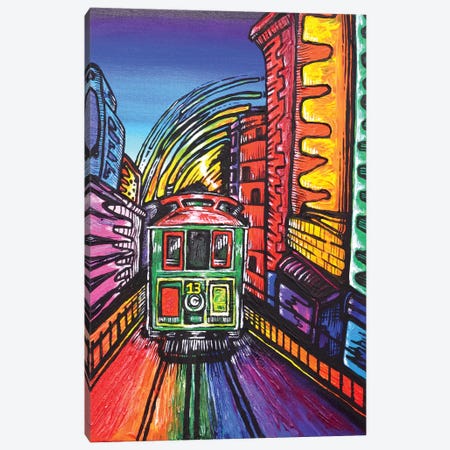 SF Trolley Canvas Print #CWH18} by Carrie White Canvas Art