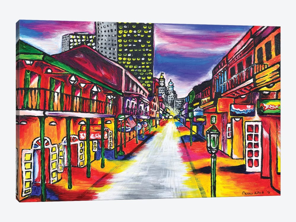 Bourbon Street, New Orleans by Carrie White 1-piece Canvas Art