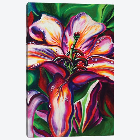 Pink Lily Canvas Print #CWH44} by Carrie White Canvas Artwork