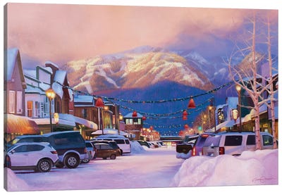 Big Mountain Canvas Art Print - Village & Town Art