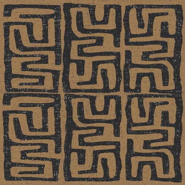 Cheryl Warrick: Kuba Play III Brown by Cheryl Warrick