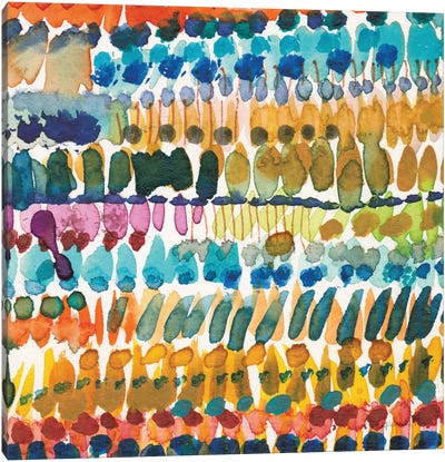 Colorful Patterns V Crop II Canvas Art Print - Cheryl Warrick