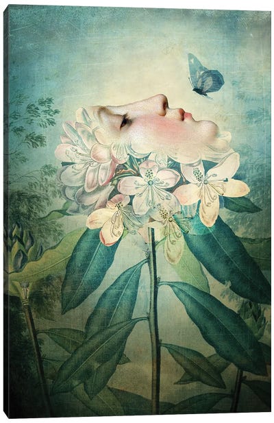 The Kiss Canvas Art Print - Gardening Art