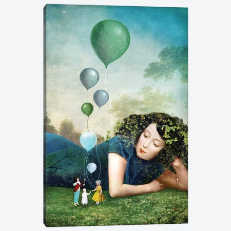 Six of Cups Canvas Print #CWS122} by Catrin Welz-Stein Canvas Print