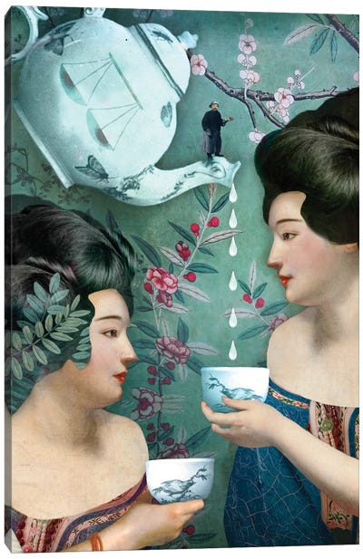 Six of Pentacles Canvas Art Print - Tea Art