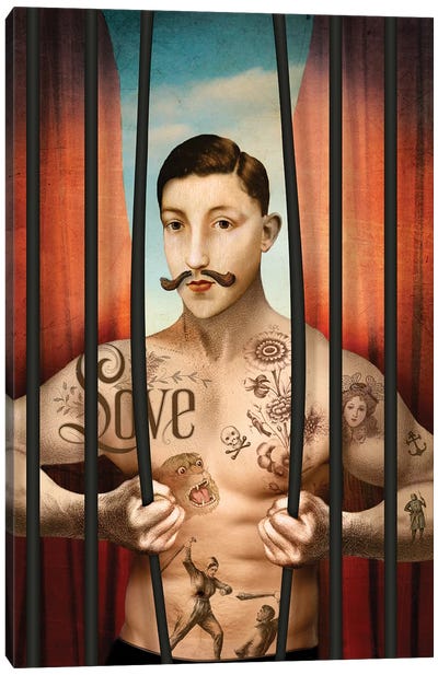 Seven of Wands Canvas Art Print - Tattoo Parlor